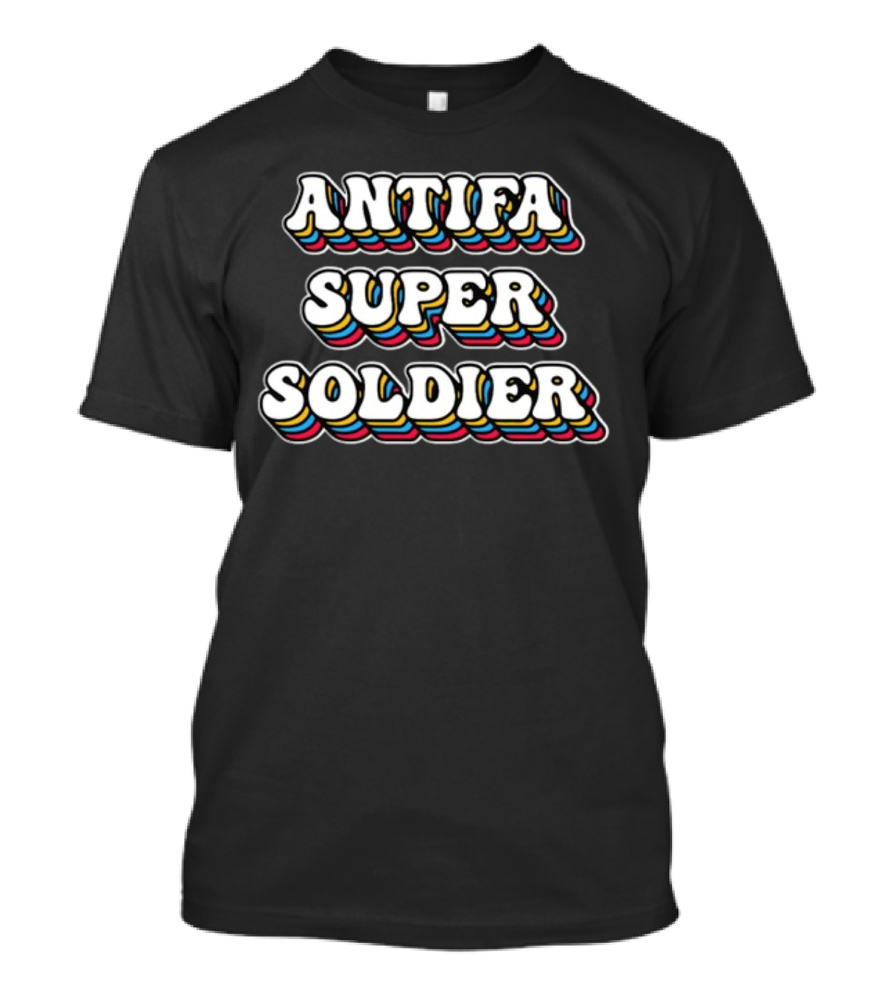 Lia Thomas Antifa Super Soldier Multicolored Retro T-Shirt