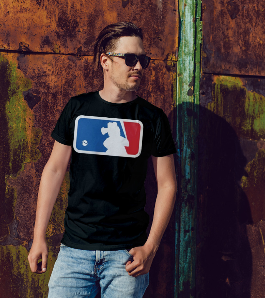 Major Baseball Phan Blue Red Mascot T-Shirt