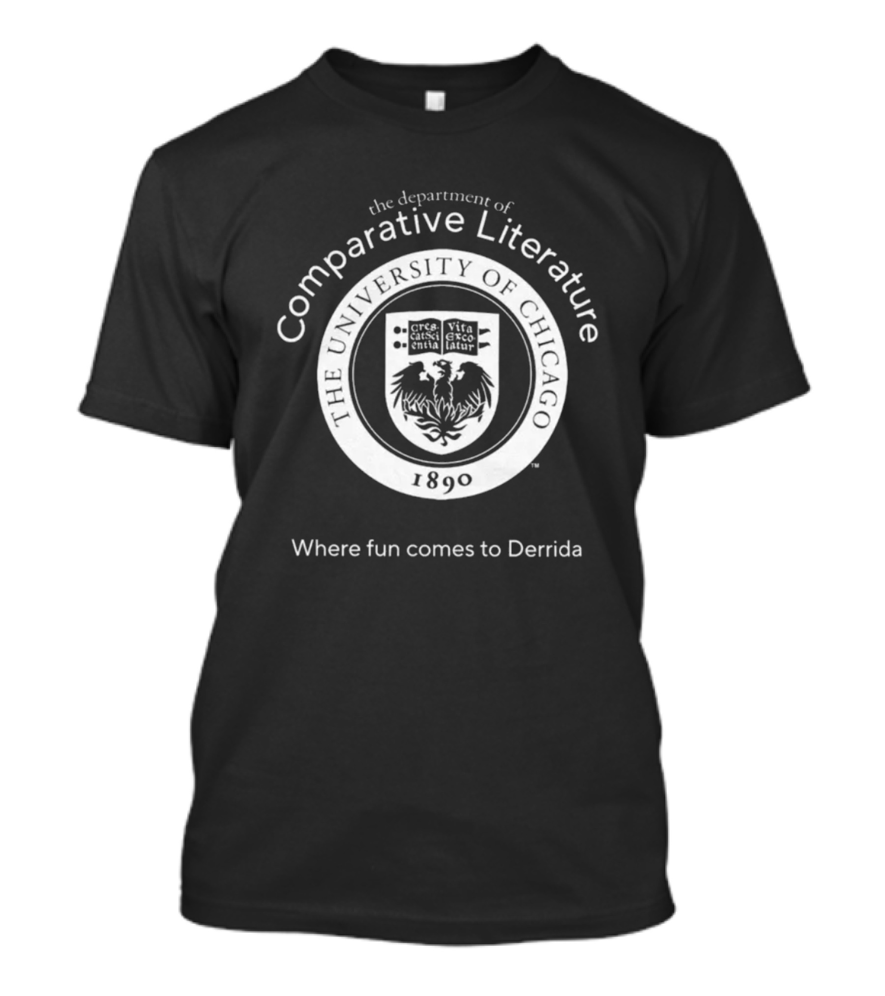 The University Of Chicago Comparative Literature Where Fun Comes To Derrida 1890 T-Shirt