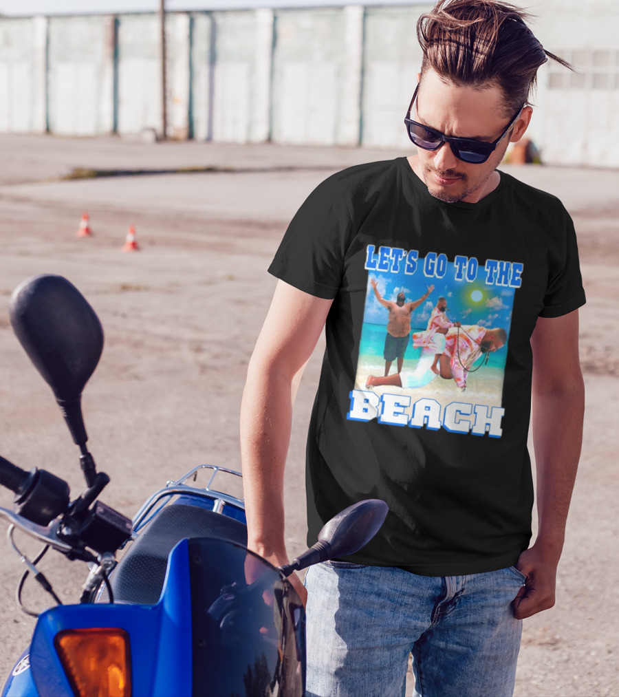 LET'S GO TO THE BEACH DJ KHALED BEACH SCENE WITH FLOATING AND JOYFUL POSE T-Shirt