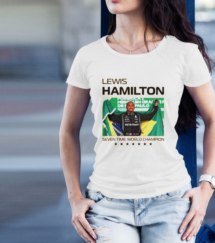 Lewis Hamilton Seven Time World Champion São Paulo Grand Prix T-Shirt