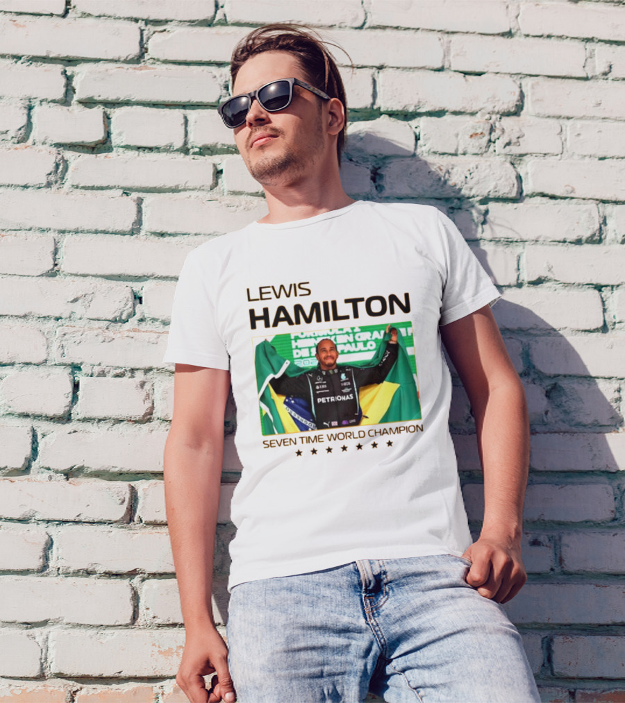 Lewis Hamilton Seven Time World Champion São Paulo Grand Prix T-Shirt