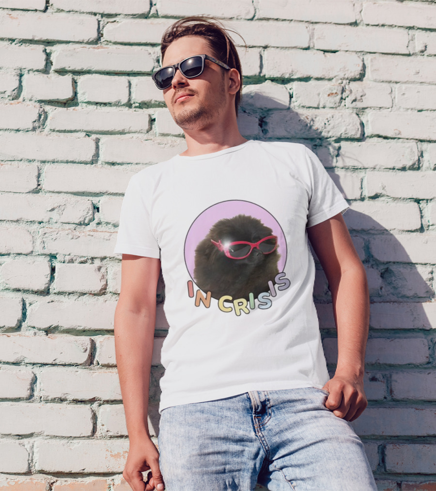 In Crisis Dog With Red Sunglasses T-Shirt