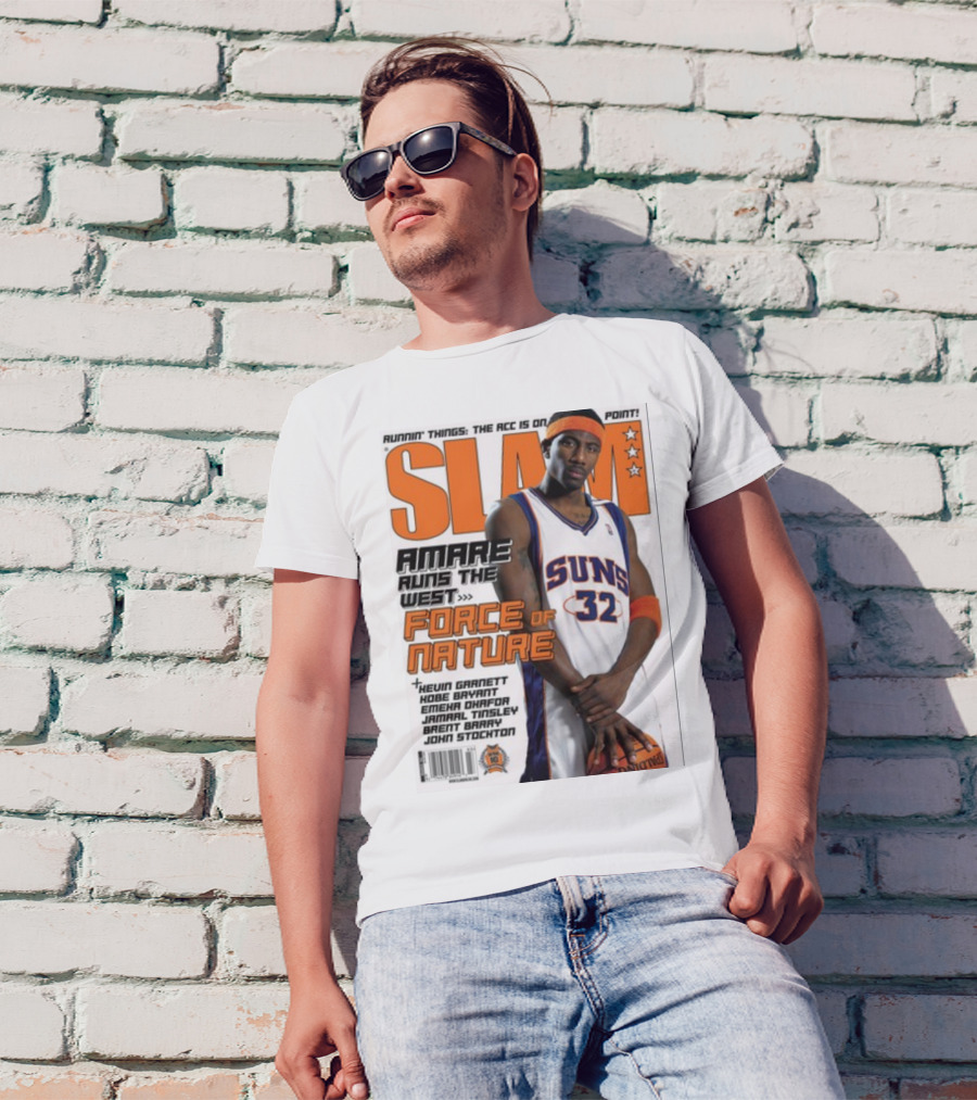 SLAM Amare Runs The West Force Of Nature Suns Basketball Star T-Shirt