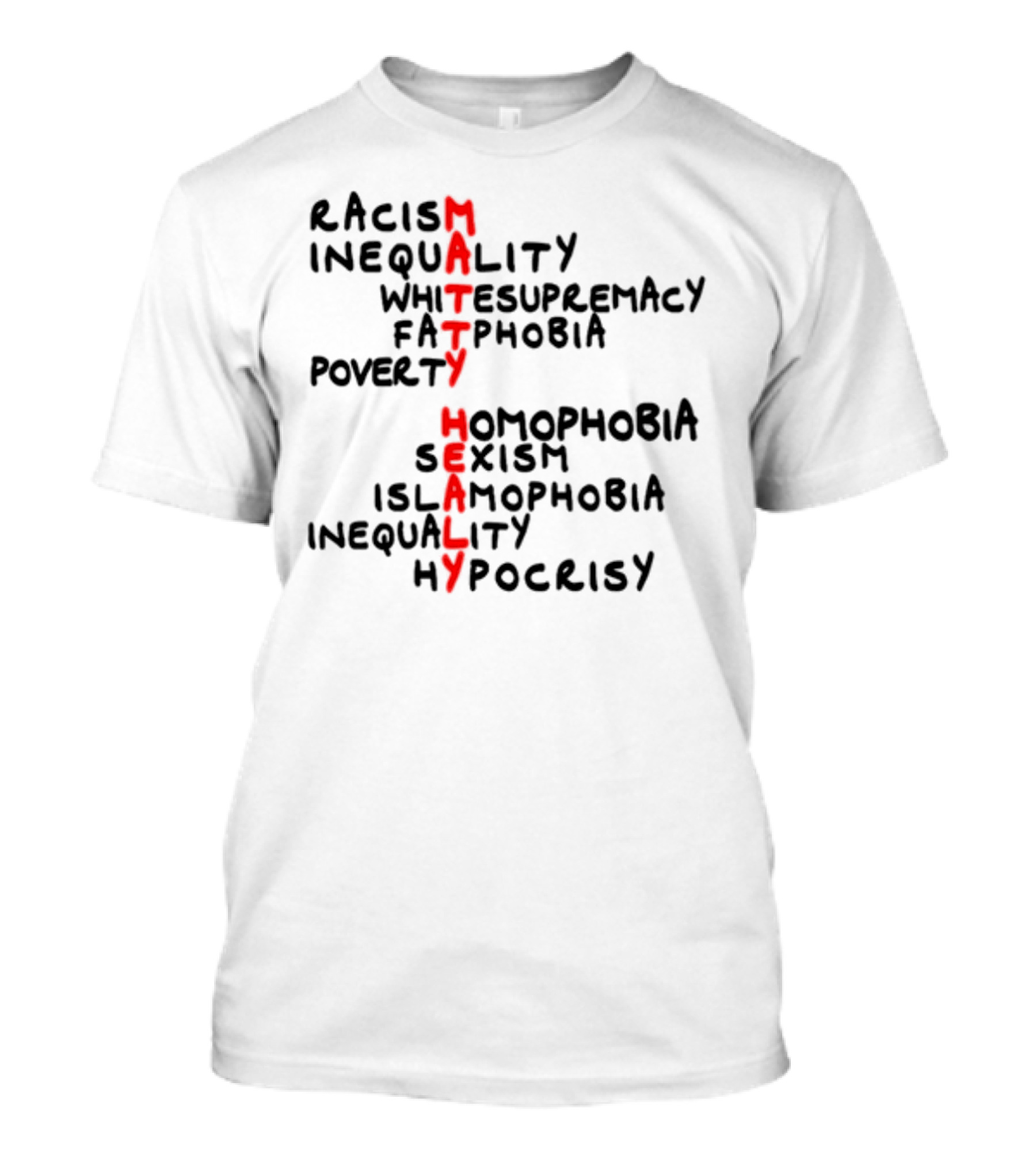 Goofy Goober Matty Healy Racism Inequality White Supremacy Fatphobia Poverty Homophobia Sexism Islamophobia Inequality Hypocrisy T-Shirt