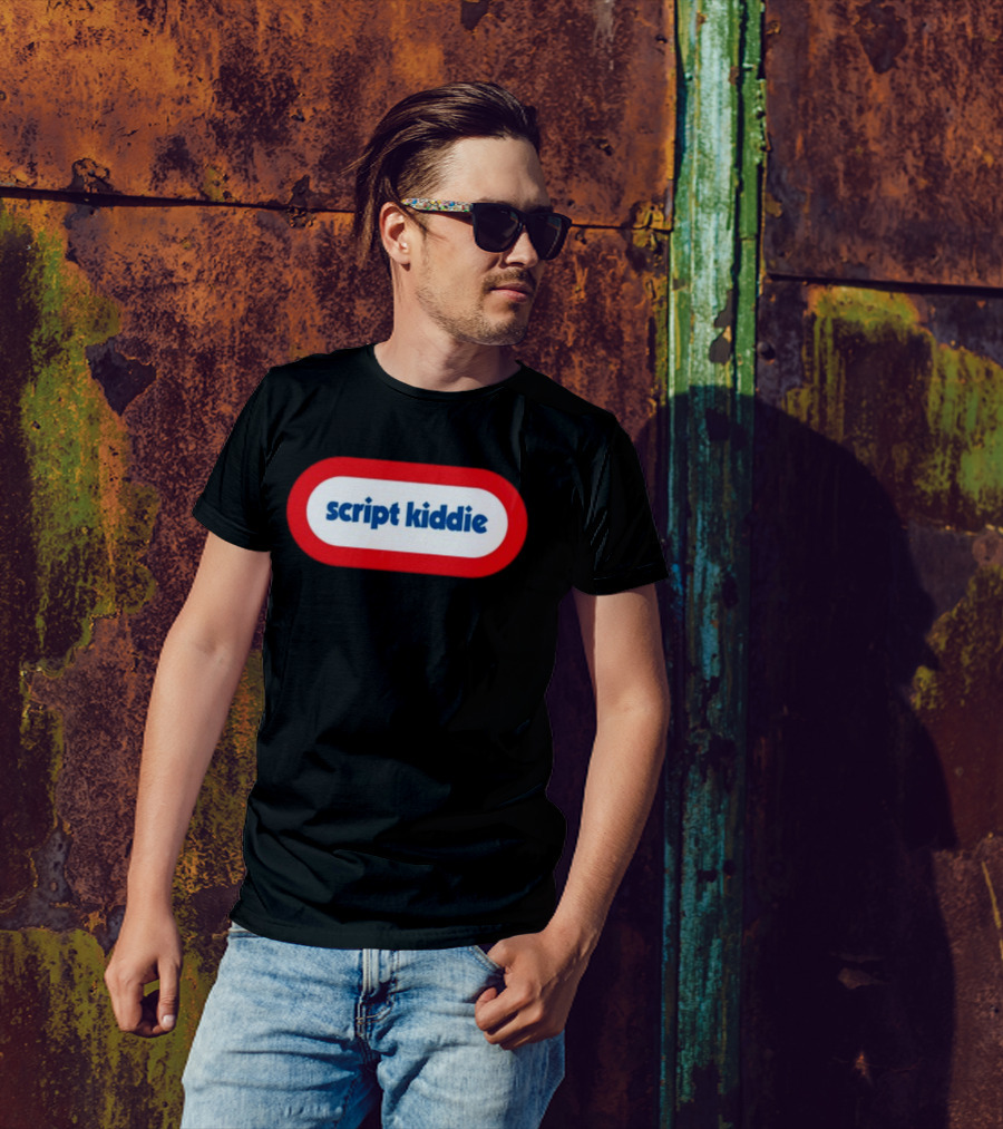 Script Kiddie Retro Logo Gaming Nostalgia T-Shirt