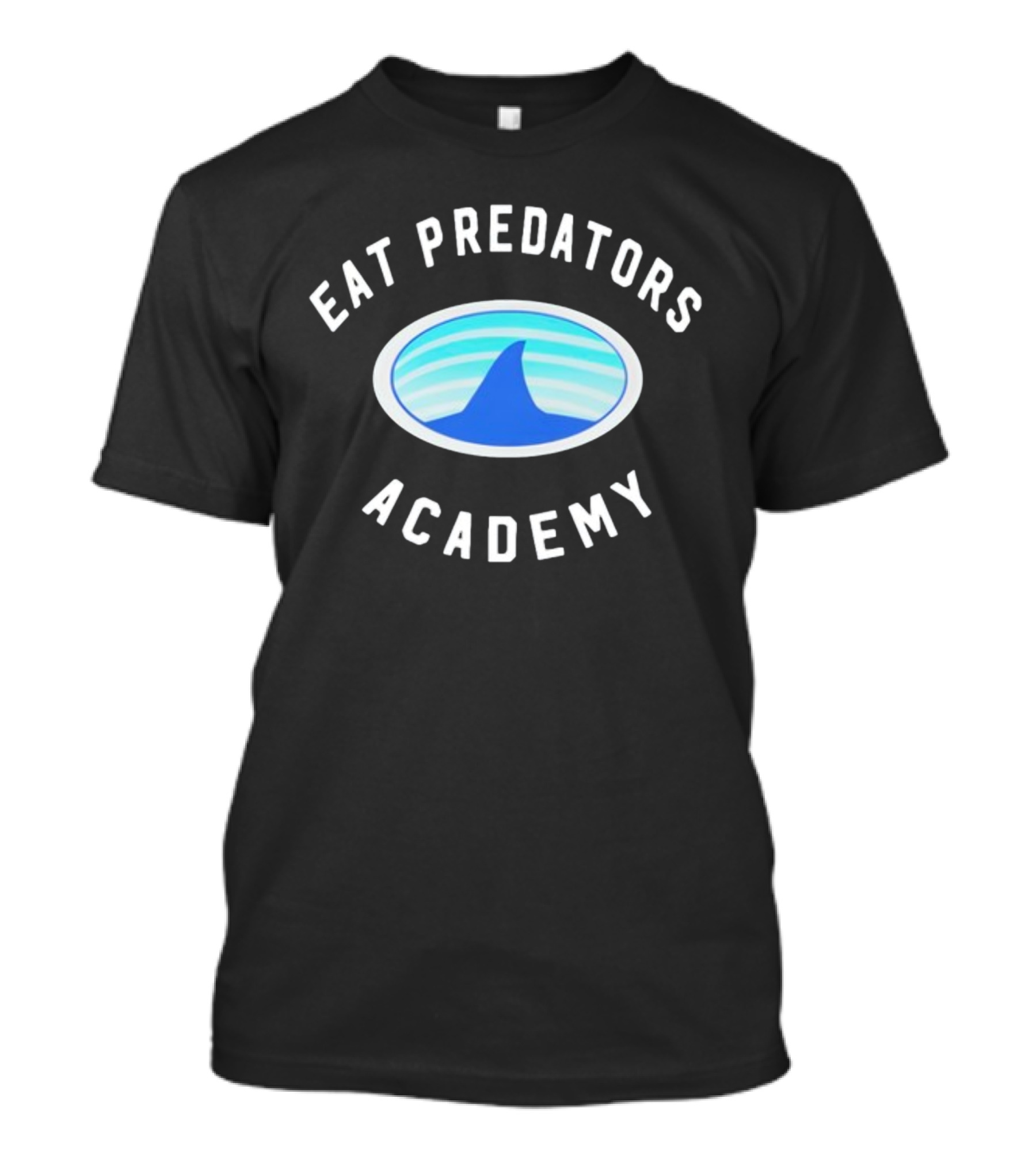 Eat Predators Academy Shark Fin Oval T-Shirt