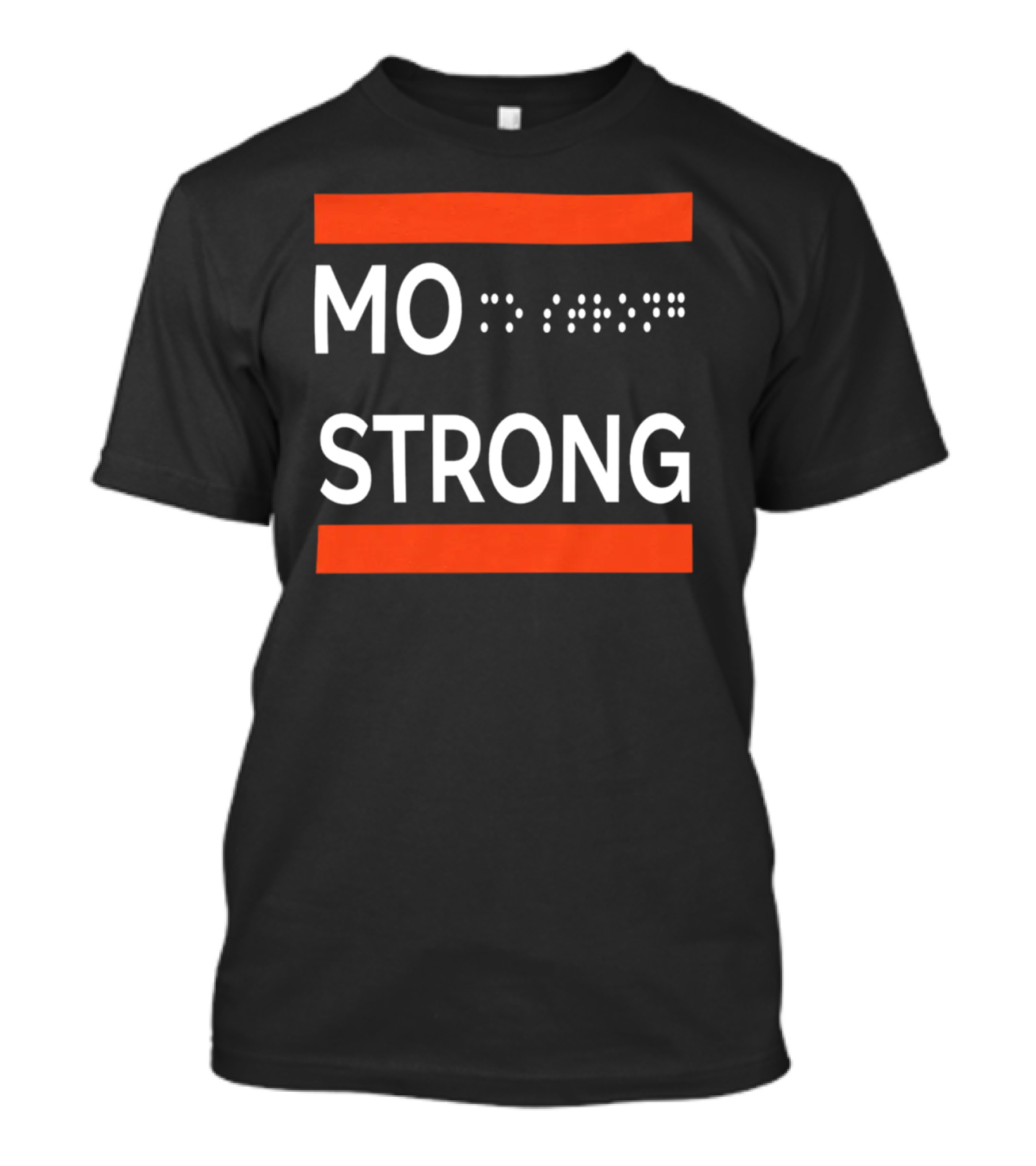 MO STRONG Braille Text T-Shirt