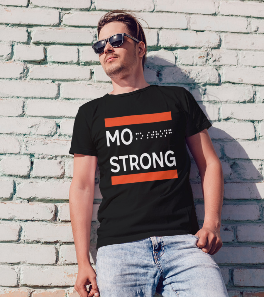 MO STRONG Braille Text T-Shirt