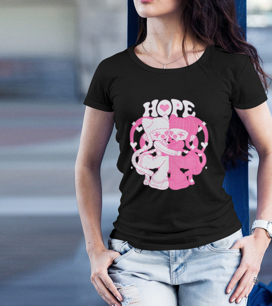 Lizigrace Hope Pink Hearts Embrace T-Shirt