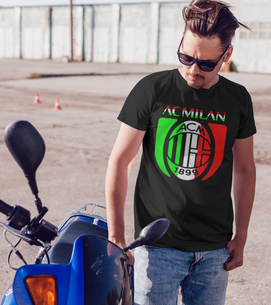 AC Milan ACM 1899 Logo Italy Flag T-Shirt