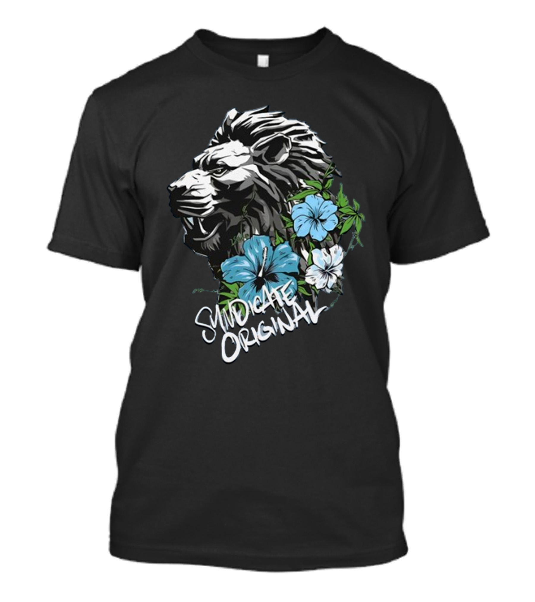Syndicate Original Lion With Blue Flowers T-Shirt