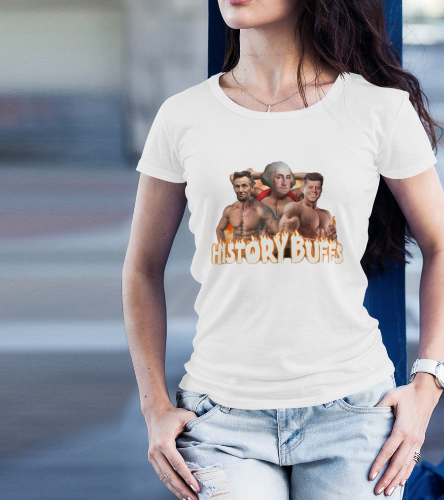 HISTORY BUFFS Abraham Lincoln George Washington John F Kennedy Bodybuilders T-Shirt