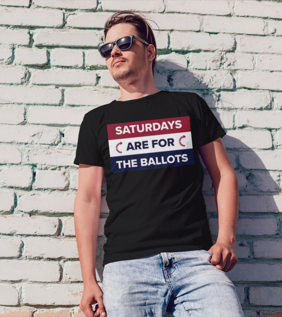 Saturdays Are For The Ballots Red White Blue Arrows T-Shirt