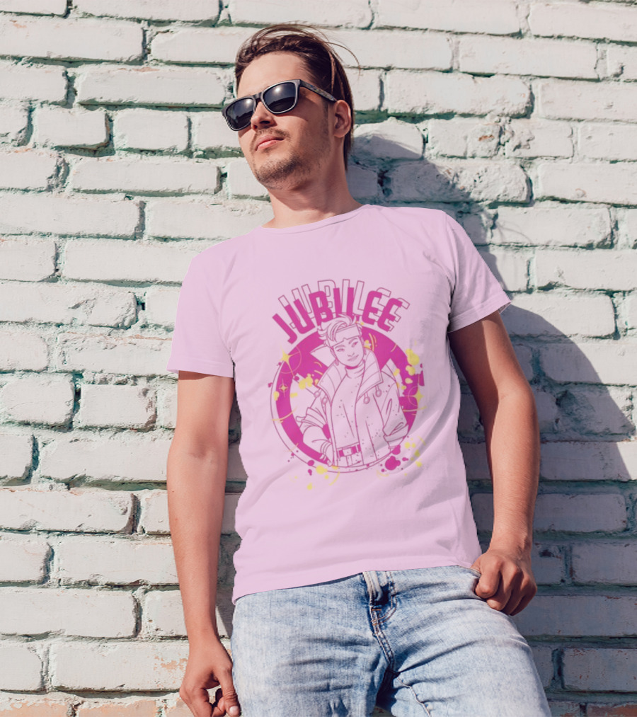Jubilee X-Men Neon Pink T-Shirt