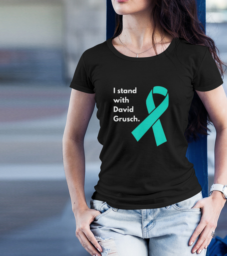 I Stand With David Grusch Teal Awareness T-Shirt