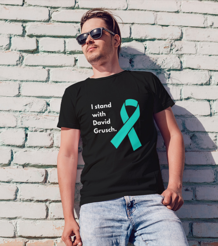 I Stand With David Grusch Teal Awareness T-Shirt