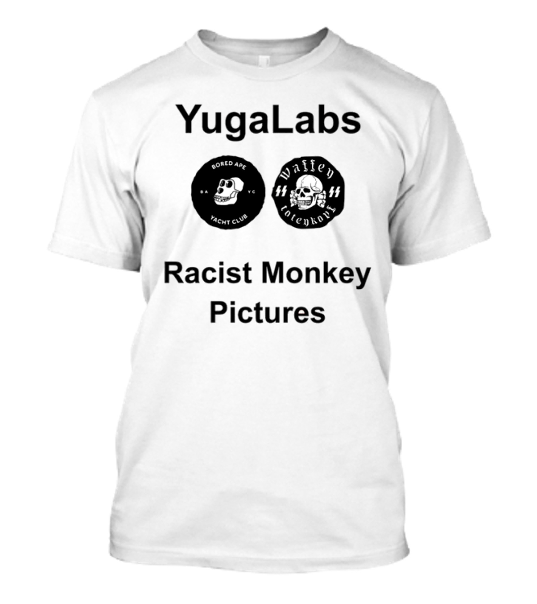 YugaLabs Bored Ape Yacht Club Valley Totenkopf Racist Monkey Pictures T-Shirt