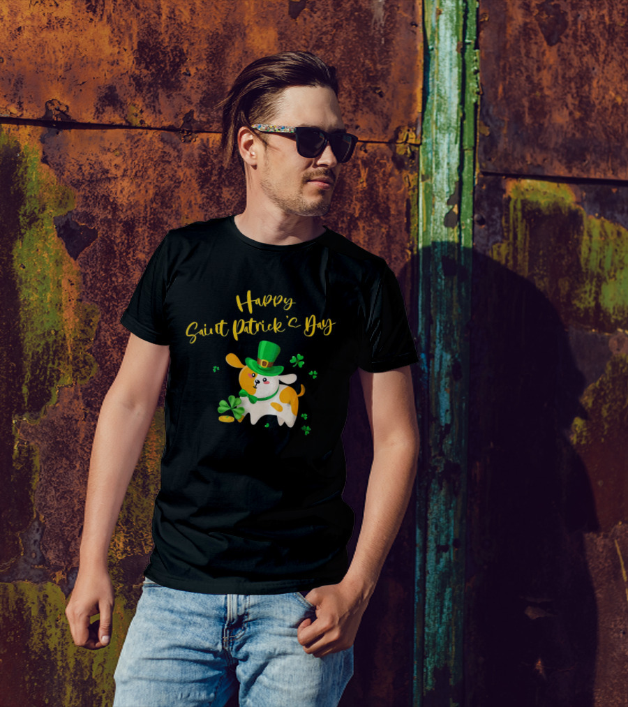 Happy Saint Patrick's Day Cute Kawaii Pug T-Shirt
