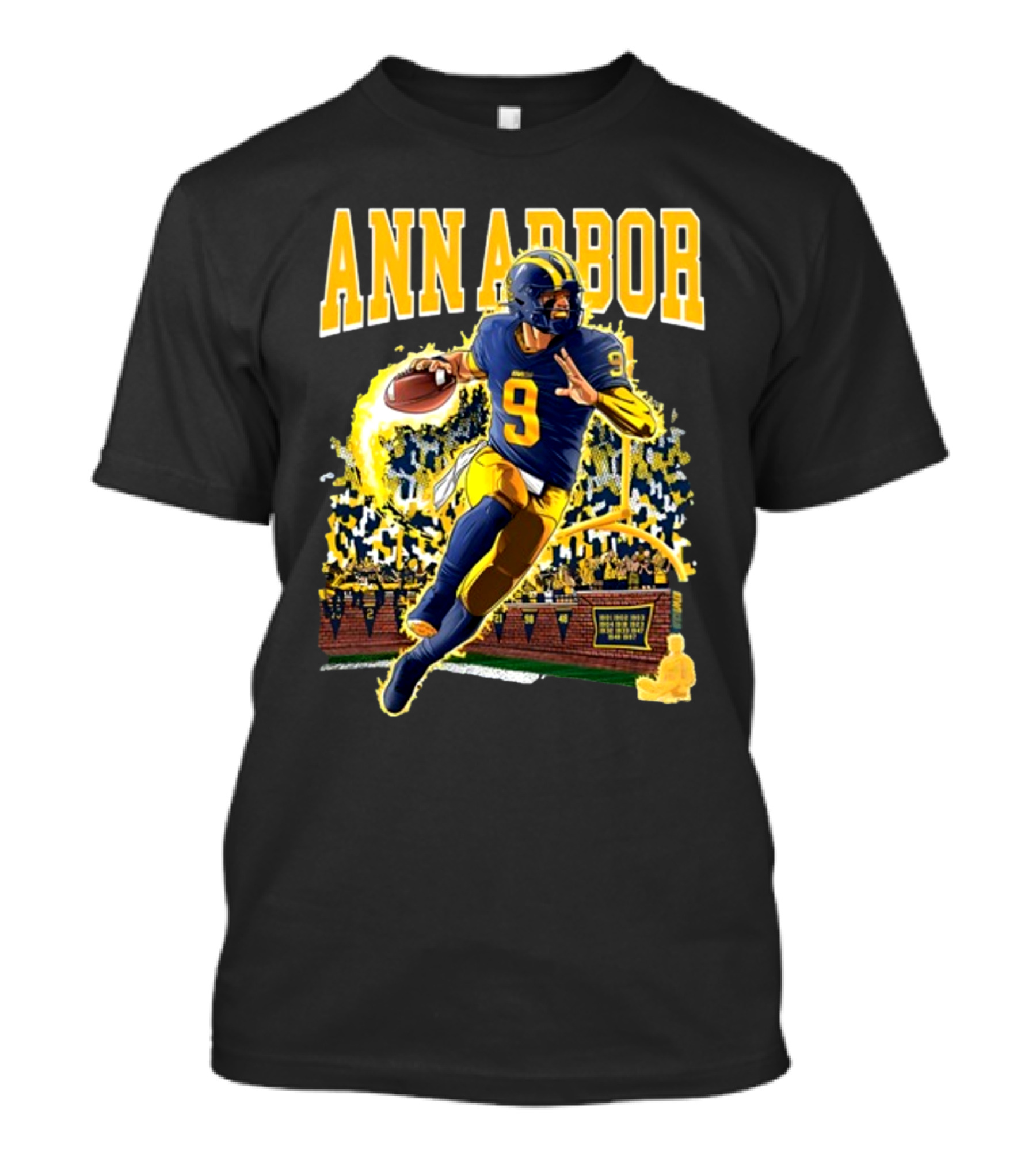Ann Arbor Football Quarterback Number 9 Kiwiclo X J.J. Mccarth T-Shirt