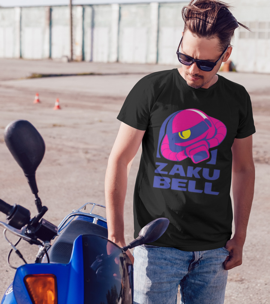 Zaku Bell Mecha Fusion Pink And Blue Helmet T-Shirt