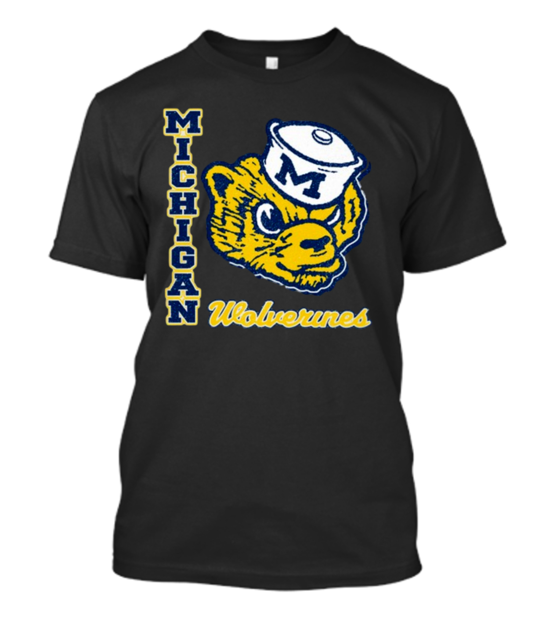 Michigan Wolverines Vintage Sailor Bear Logo '47 Phase Out Throwback Franklin T-Shirt