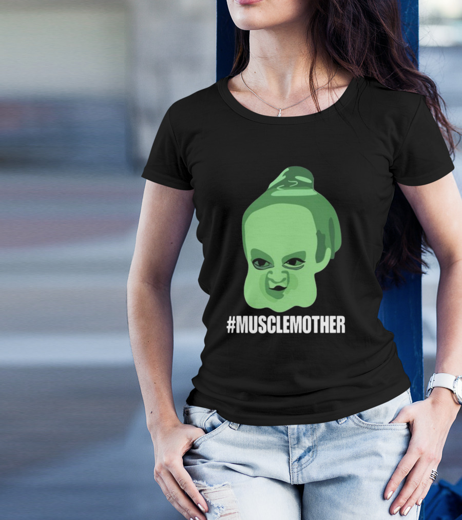 MUSCLEMOTHER Green Head Character T-Shirt