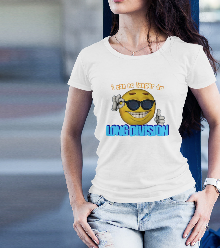 I Can No Longer Do Long Division Emoji Sunglasses Thumbs Up T-Shirt