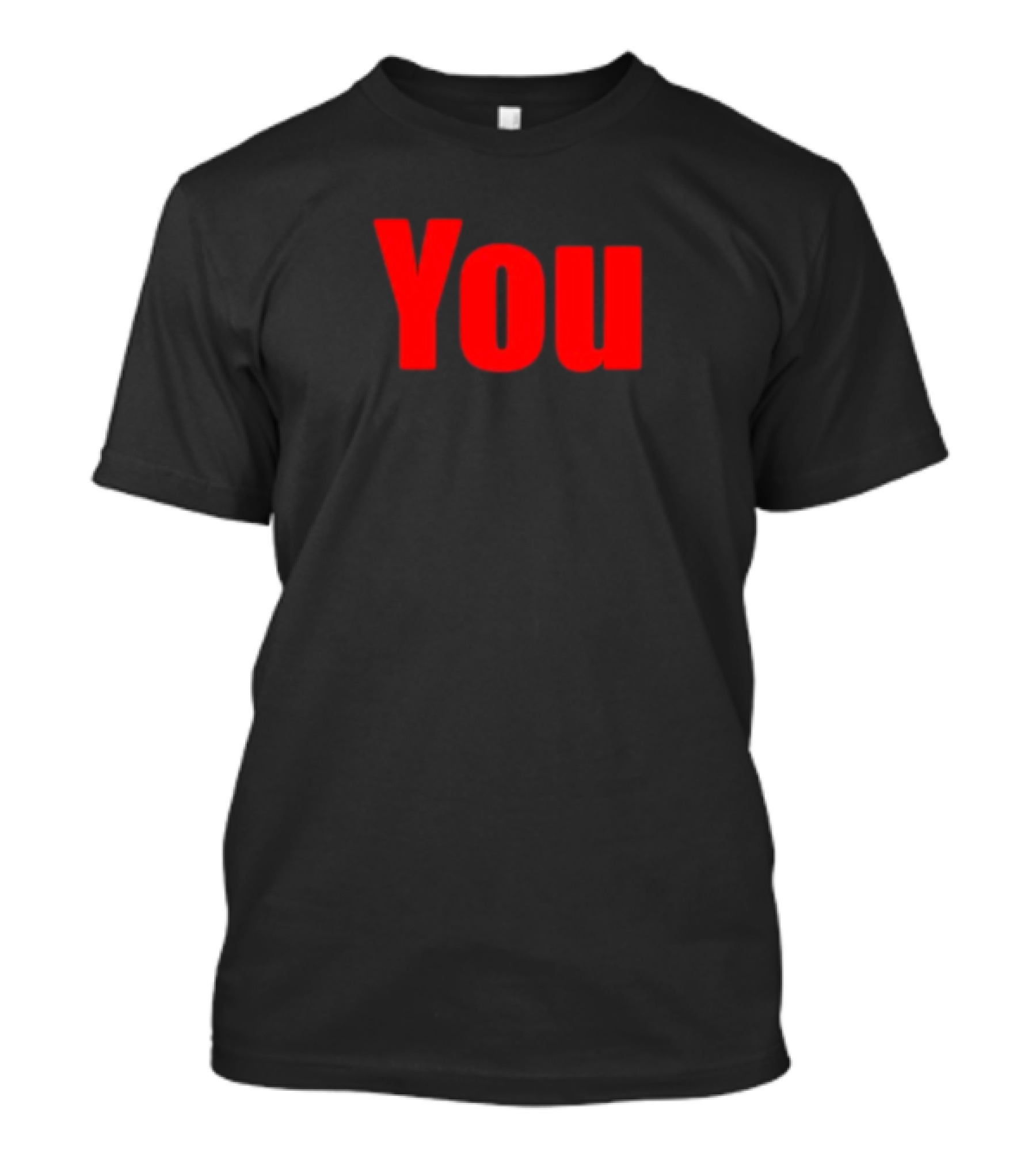 Ideogram; You-Red Print Text In T-Shirt