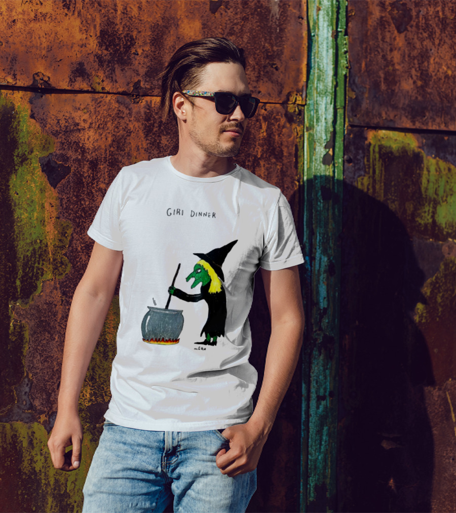 Matt Gray Girl Dinner Witch Cauldron Brewing T-Shirt