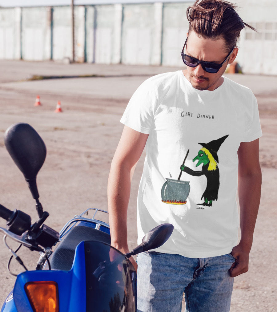 Matt Gray Girl Dinner Witch Cauldron Brewing T-Shirt