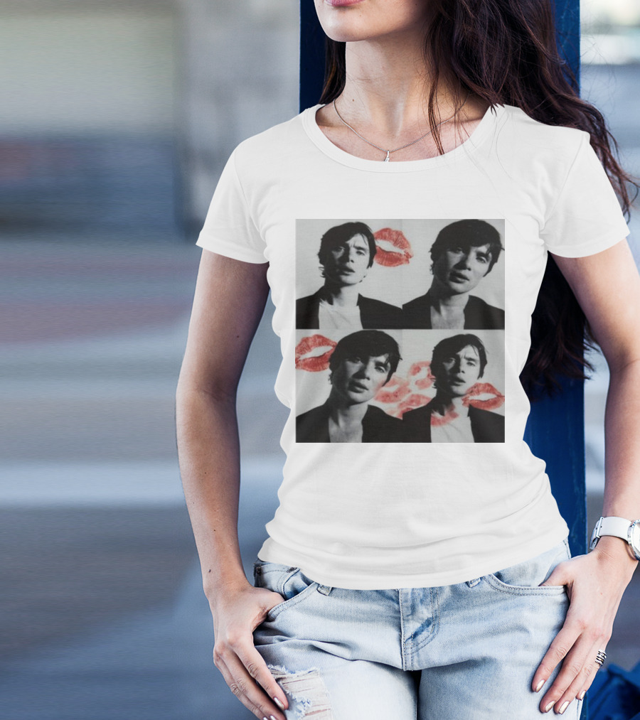 Mustardyardpress Cillian Photobooth Kiss Prints T-Shirt