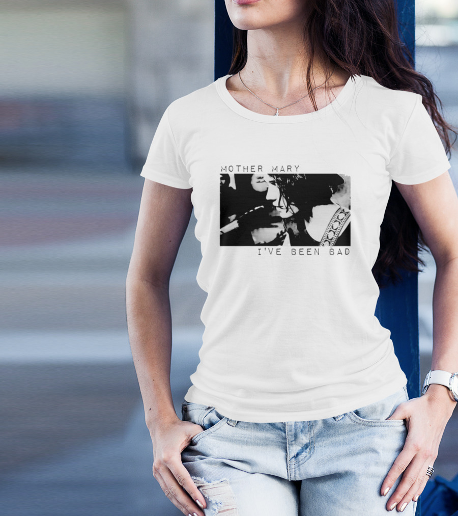 Mother Mary I've Been Bad Black And White Musician T-Shirt