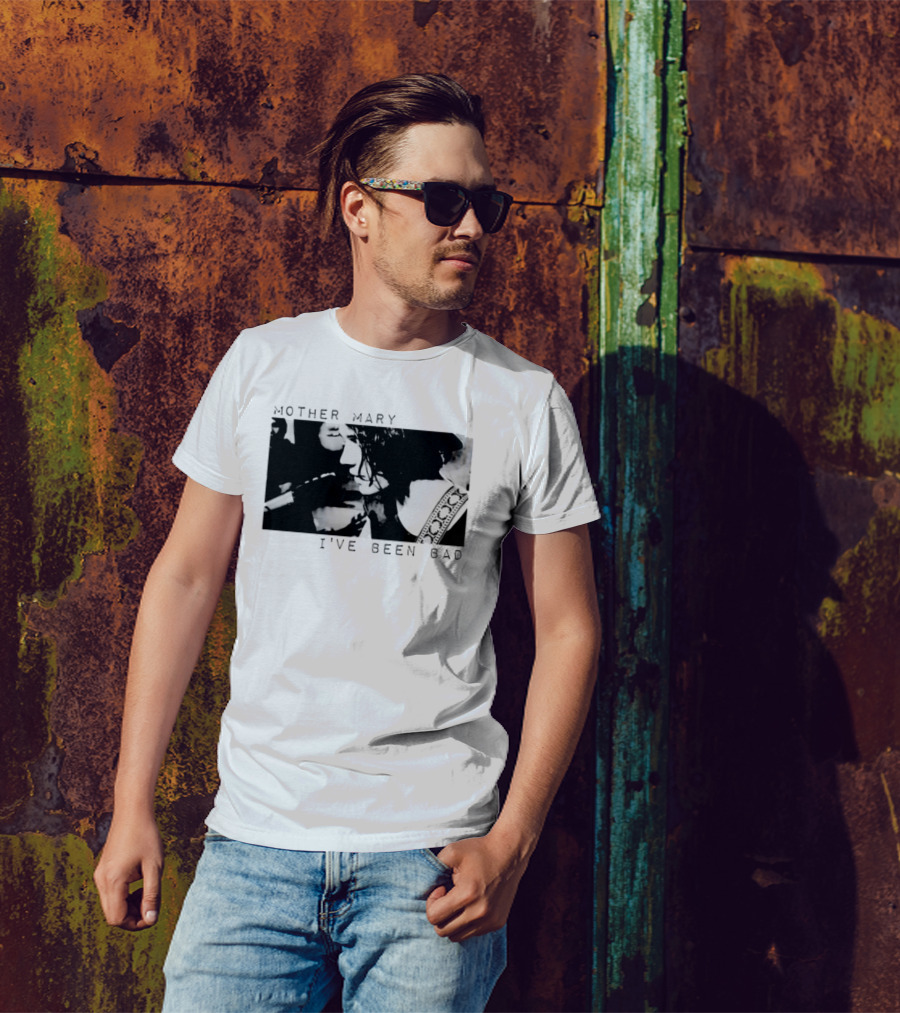 Mother Mary I've Been Bad Black And White Musician T-Shirt