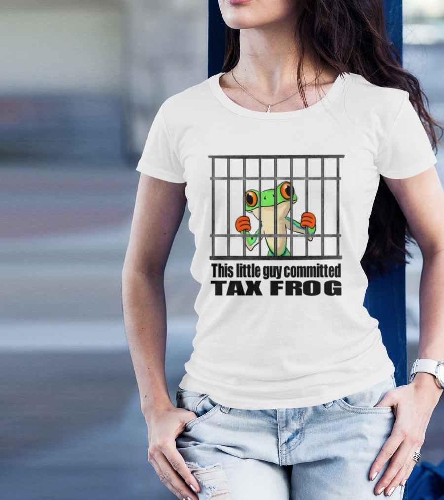 This Little Guy Committed Tax Frog Behind Bars T-Shirt
