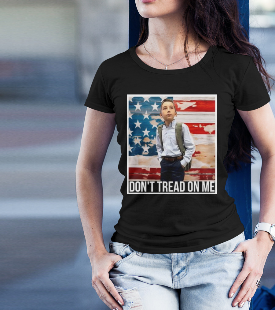 Young Men Jaiden Don't Tread On Me American Flag Background T-Shirt