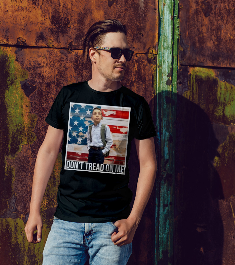 Young Men Jaiden Don't Tread On Me American Flag Background T-Shirt