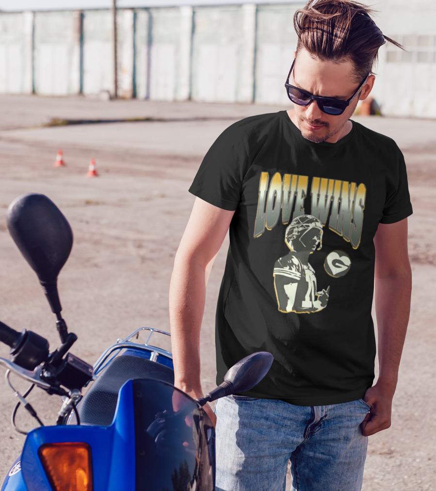 Love Wins Campeche Collective Football Heart Vintage T-Shirt