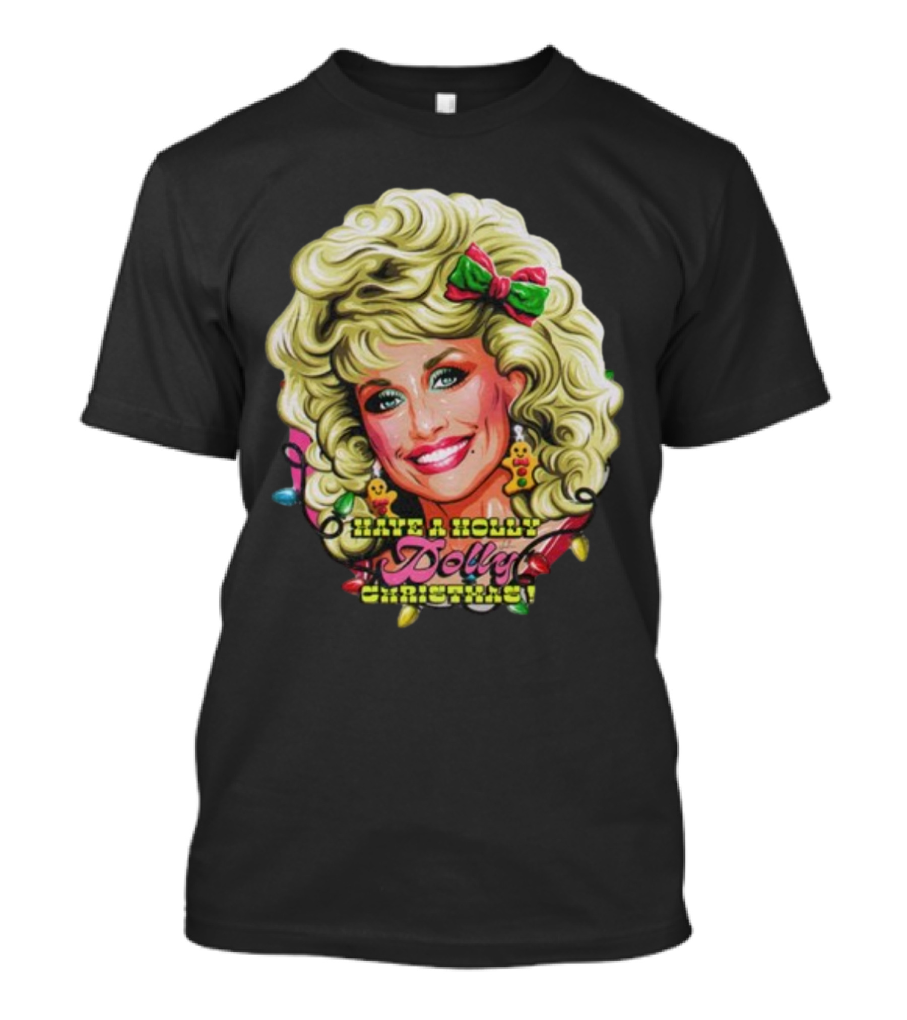 Nordacious Have A Holly Dolly Christmas Retro Style With Lights And Holiday Cheer T-Shirt