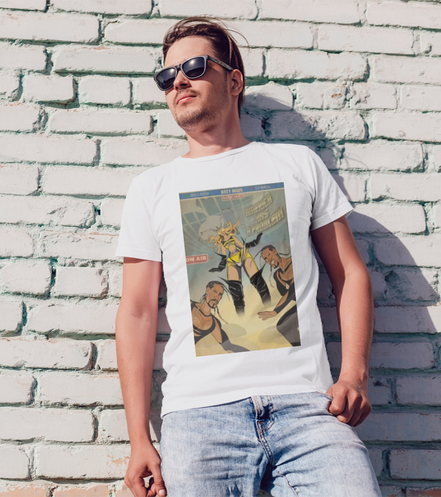 Kitty News Ajanie Hires America Has A Problem On Air 3650 Album 50 America T-Shirt