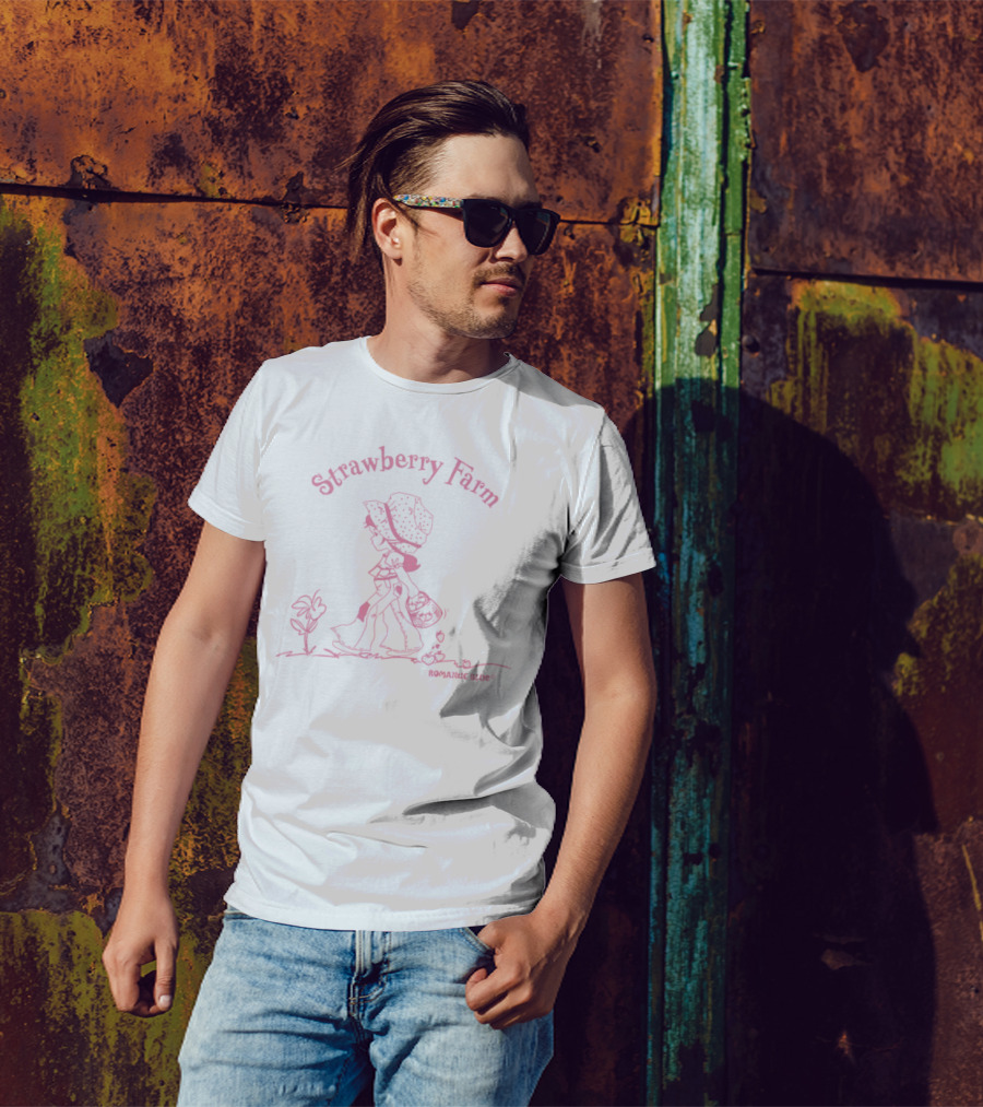 Strawberry Farm Romantic Blue Vintage T-Shirt