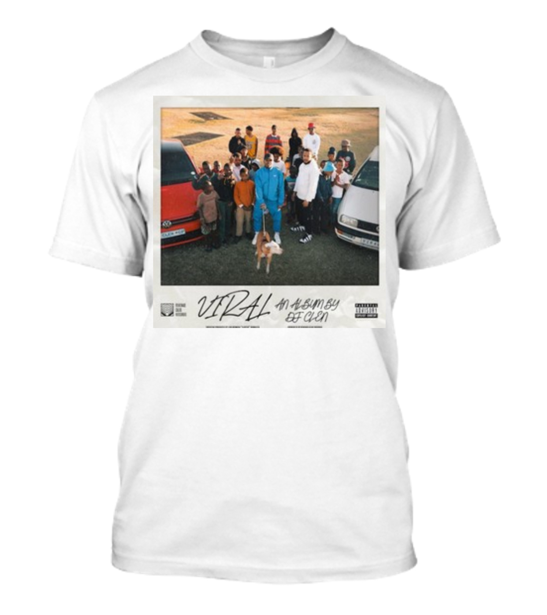 Viral An Album By DJ Clen Featuring Group And Cars T-Shirt