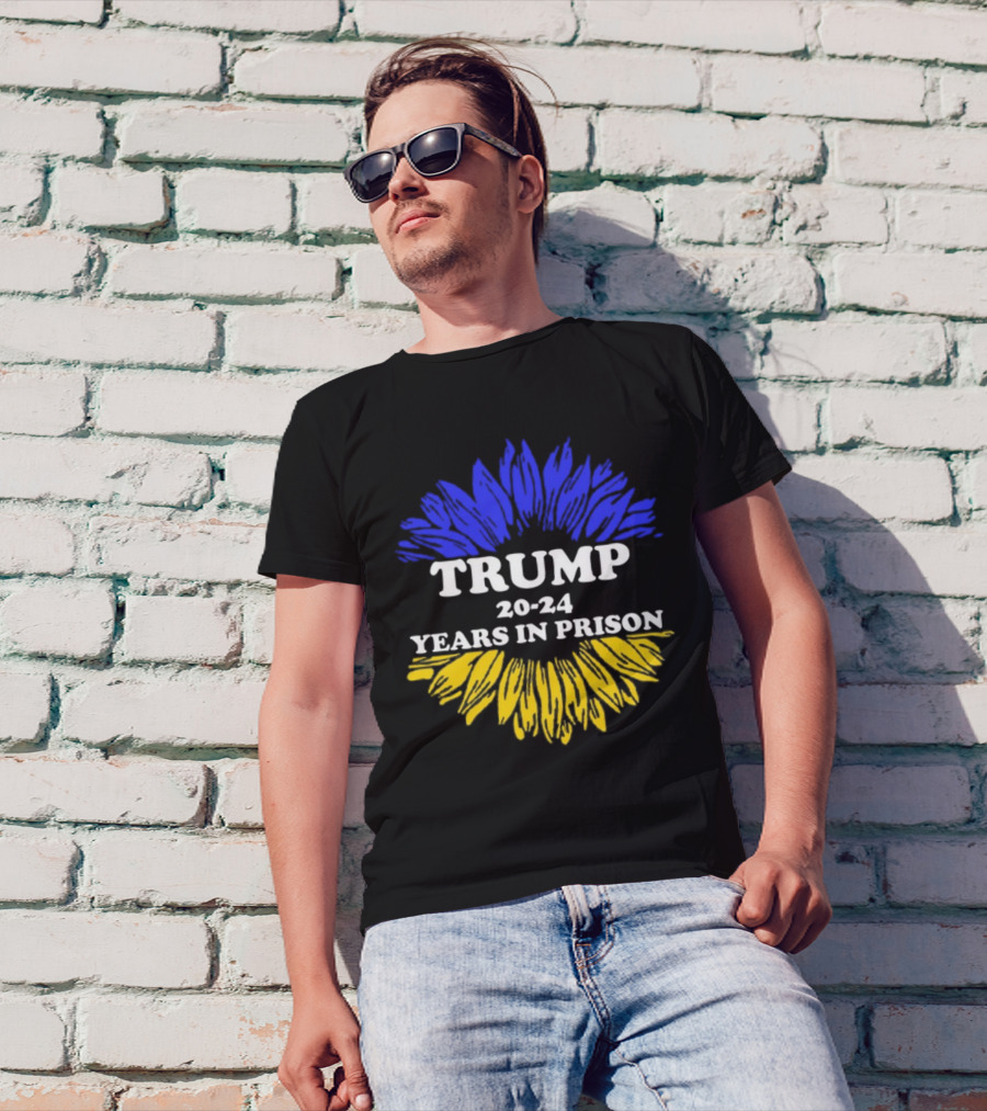 Trump 20 24 Years In Prison Blue Yellow Flower T-Shirt