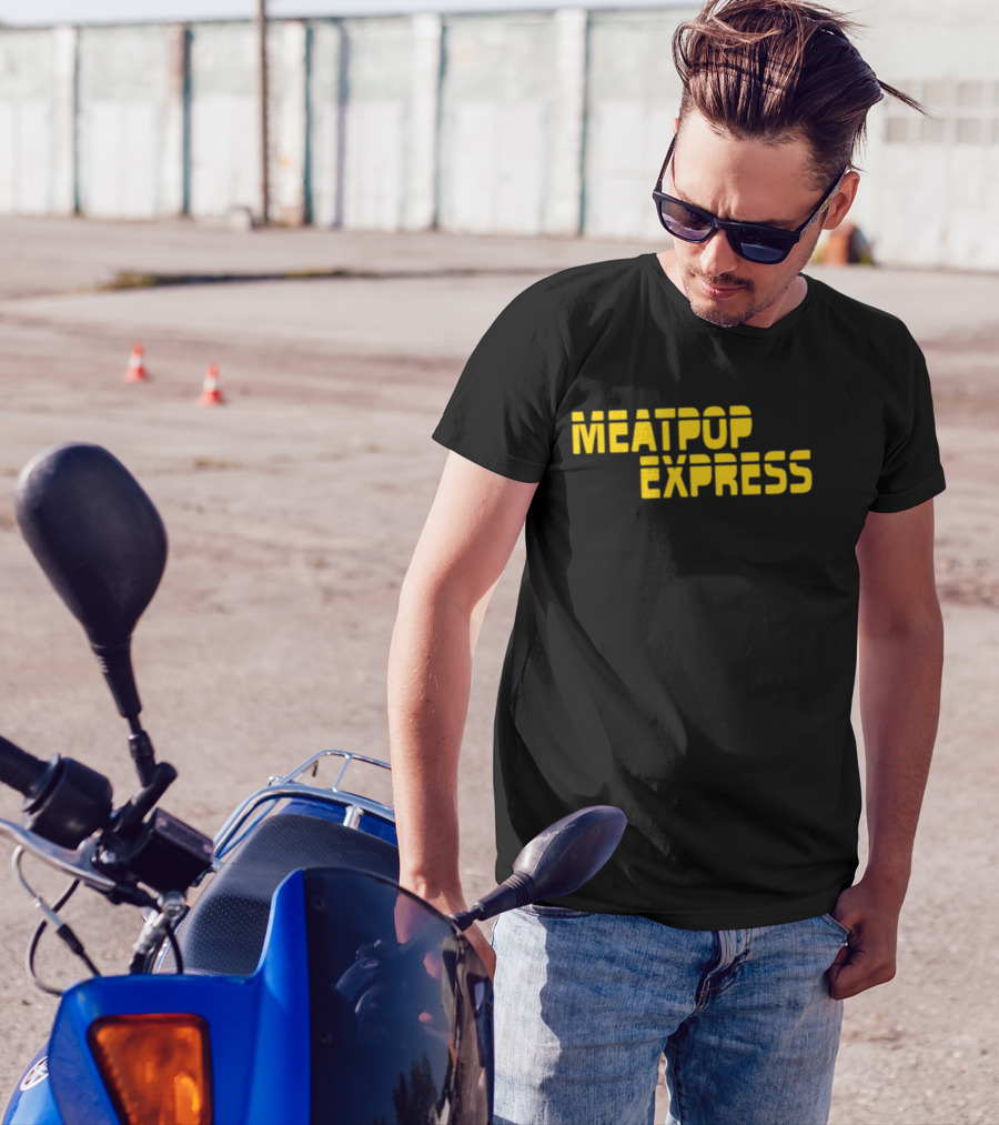Meatpop Express Bold Yellow Stencil T-Shirt