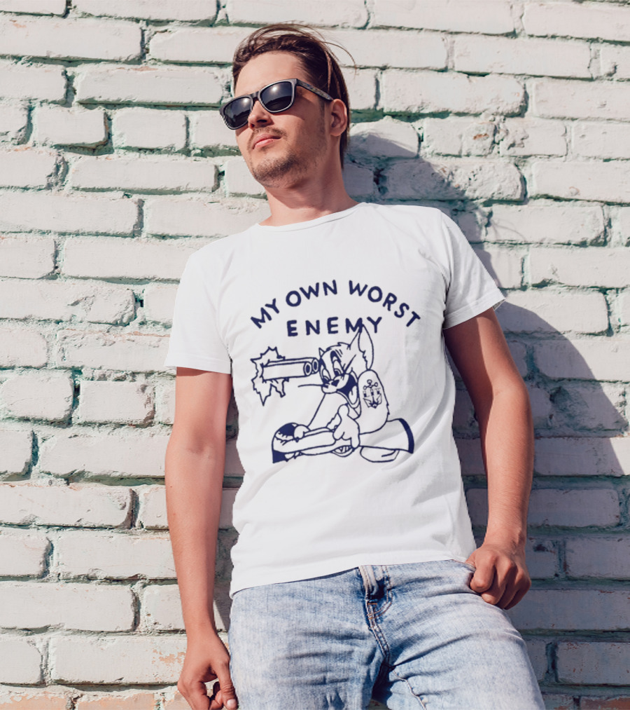 Lit My Own Worst Enemy Tom With Gun T-Shirt