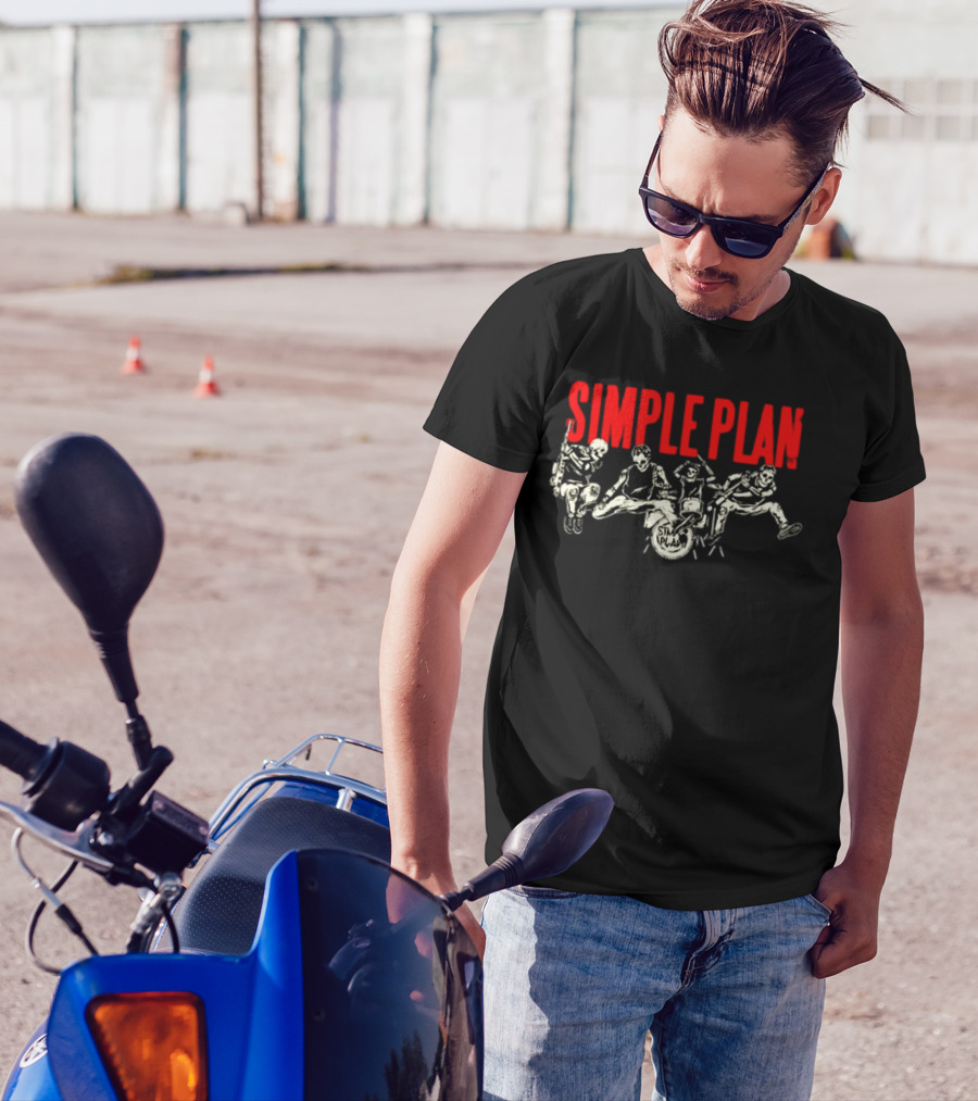 Simple Plan Band Skeletons Performance T-Shirt