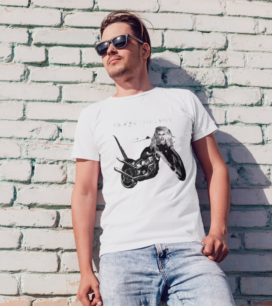 Born This Way Album Motorcycle Lady Gaga T-Shirt