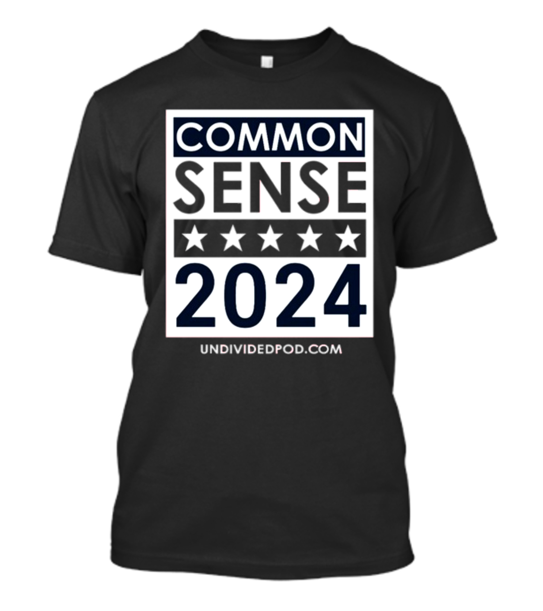 Common Sense 2024 Stars UndividedPod.com T-Shirt