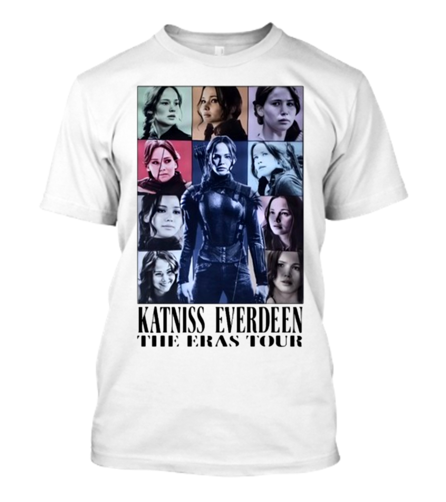 Katniss Everdeen Evolution The Eras Tour Portrait Collage T-Shirt