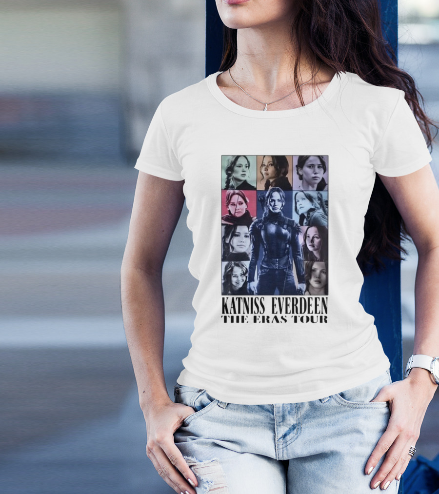 Katniss Everdeen Evolution The Eras Tour Portrait Collage T-Shirt